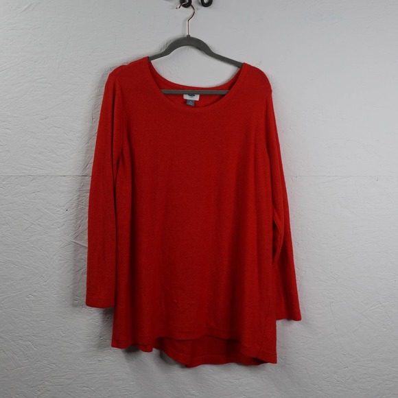 Old Navy Orange Long Sleeve Crew Neck Cross Back Sweater 2X - Picture 2 of 6
